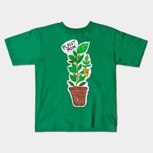 Plant Mom and baby plant Kids T-Shirt